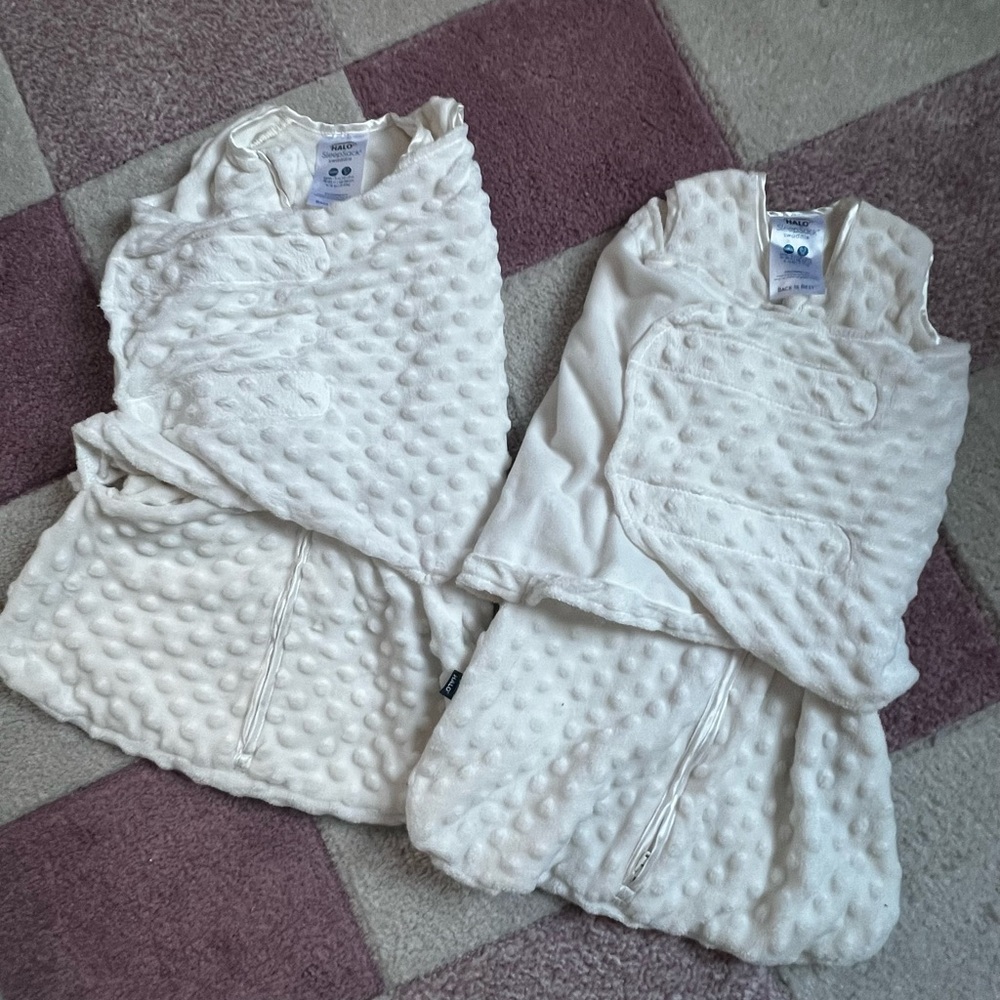 Halo Cream Plushy Dot SleepSack Swaddle